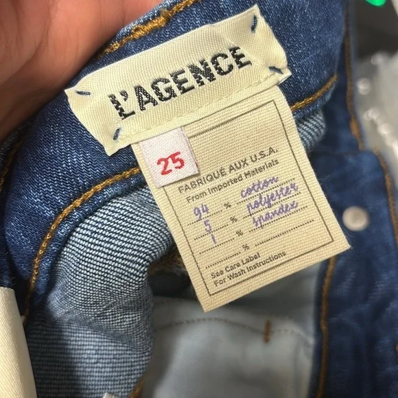 L’AGENCE | Danica Wide Leg Jeans In York Blue Size 25 NEW - Picture 7 of 10